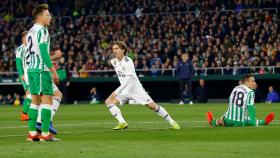 Luka Modric, celebra su gol ante el Betis