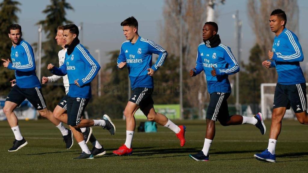 Vinicius, Cristo, Casemiro, Nacho y Reguilón hacen carrera continua