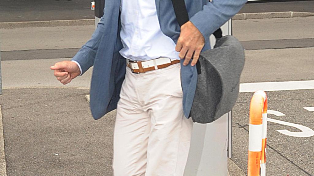 Iñaki Urdangarin llegando al aeropuerto de Madrid-Barajas.