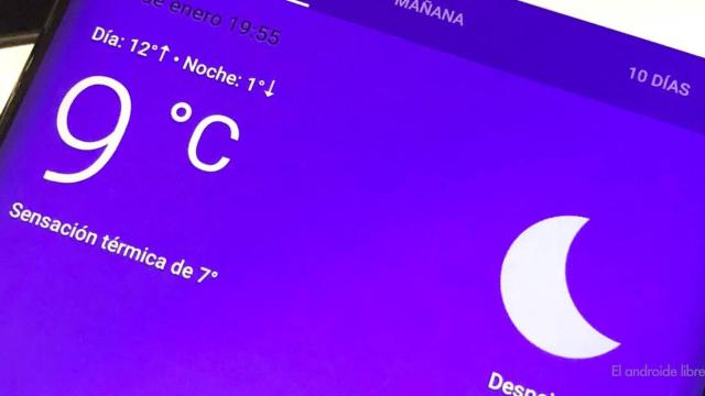 Pon la aplicación del tiempo de Google en tu móvil Android