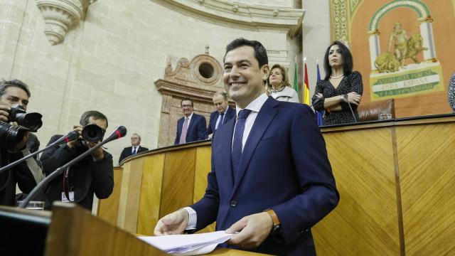 Moreno Bonilla en su discurso de investidura.