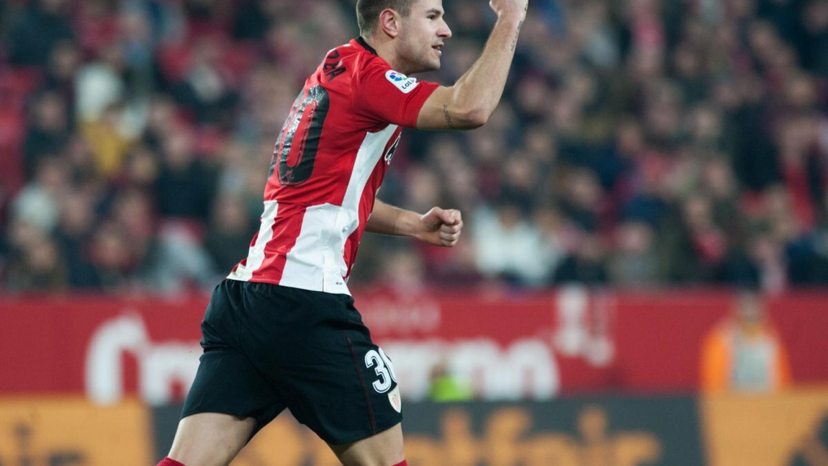 Guruzeta celebra su gol. Foto: Twitter(@AthleticClub)