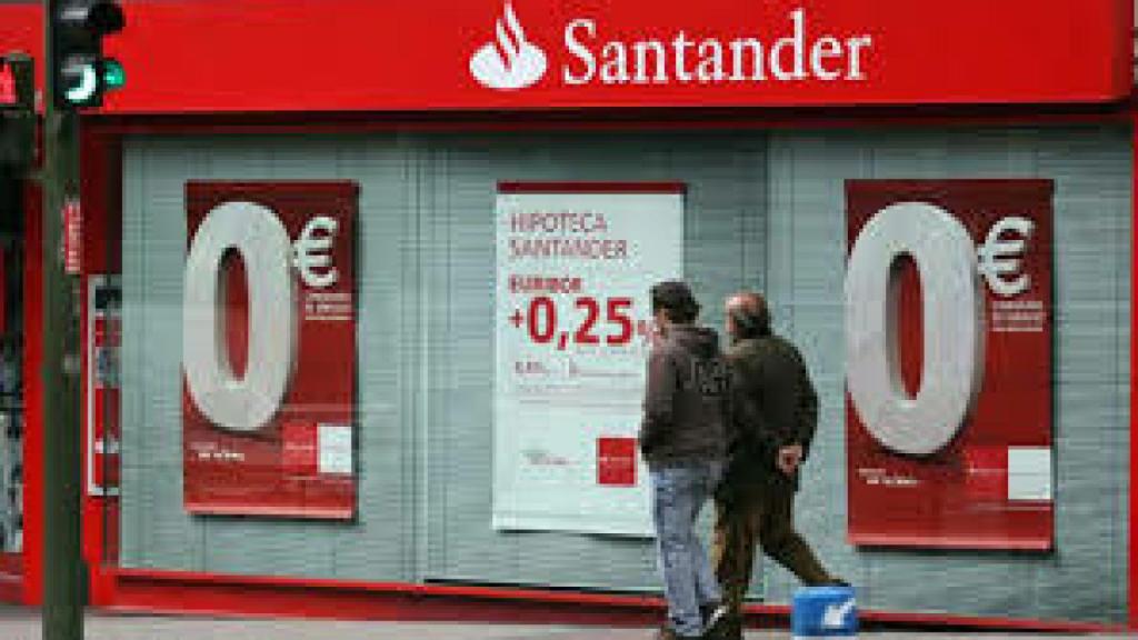 Una oficina del Banco Santander (imagen de archivo).