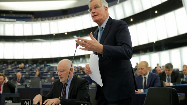 El negociador de la UE para el 'brexit', Michel Barnier, en la Eurocámara