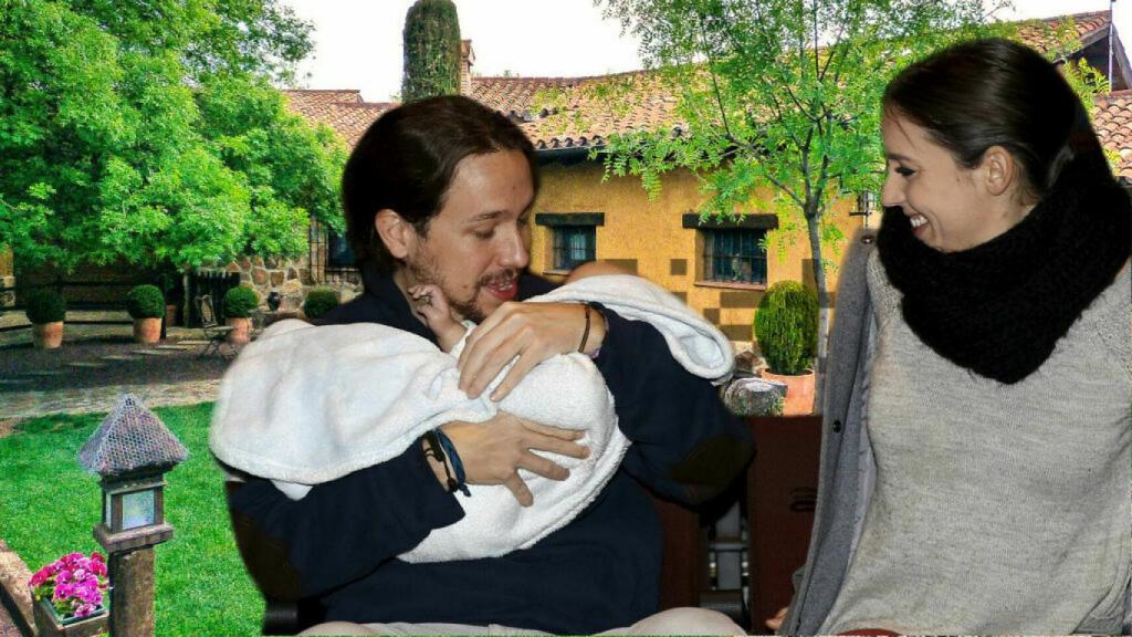 Pablo Iglesias e Irene Montaje en un montaje de JALEOS.