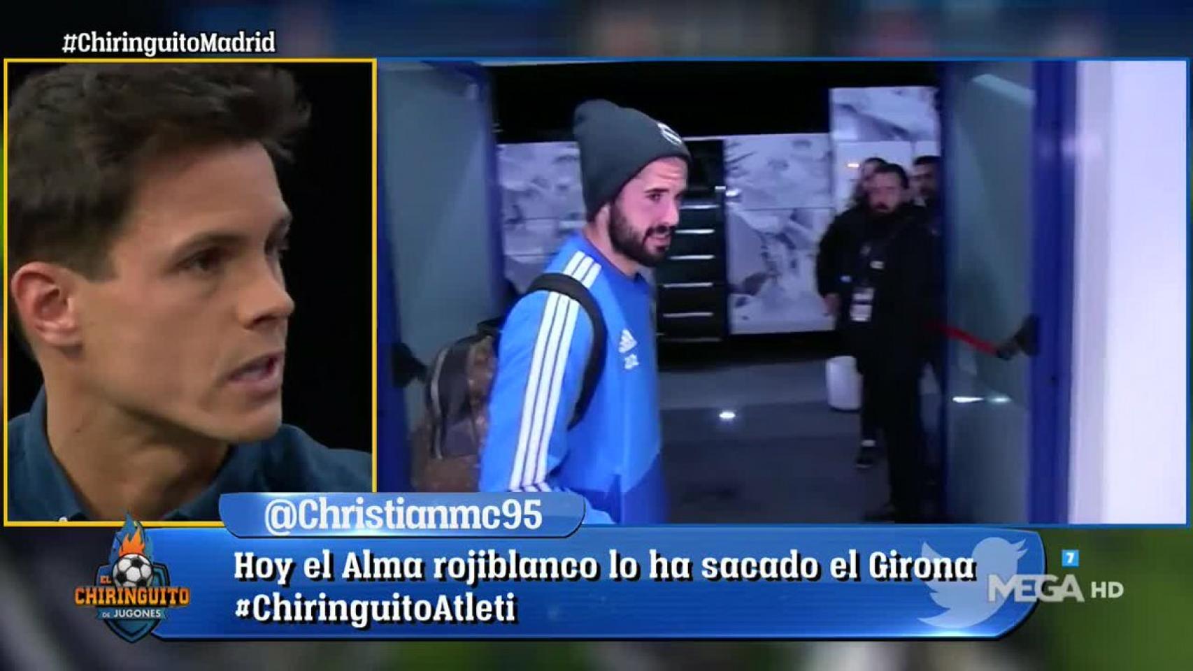 Edu Aguirre en 'El Chiringuito'. Foto: Twitter (@elchiringuitotv)