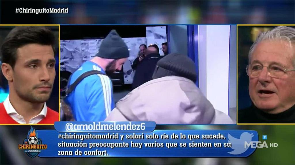 Astrain en 'El Chiringuito'. Foto: Twitter (@elchiringuitotv)