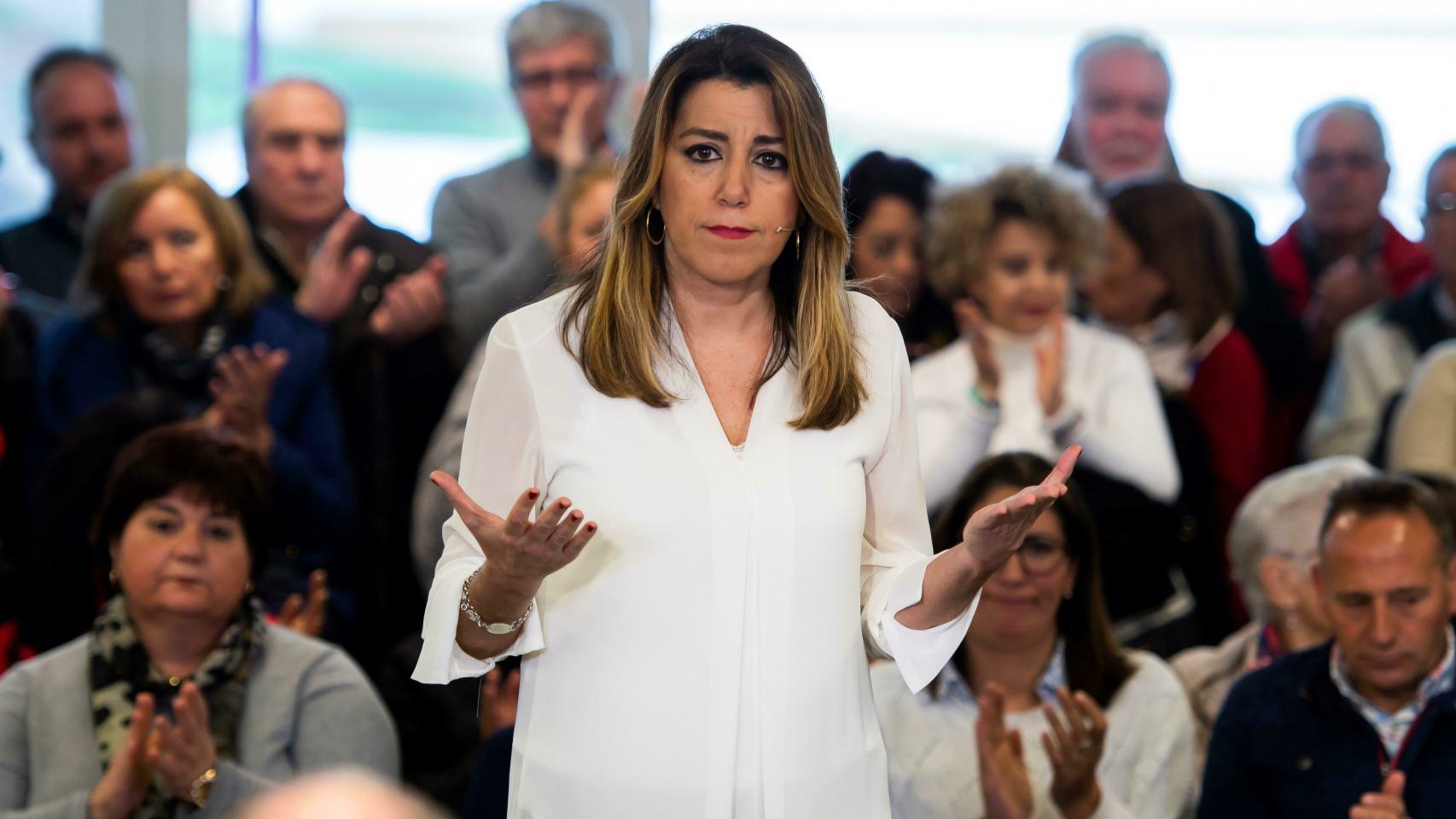 Susana Díaz, durante un acto con mujeres en Sevilla