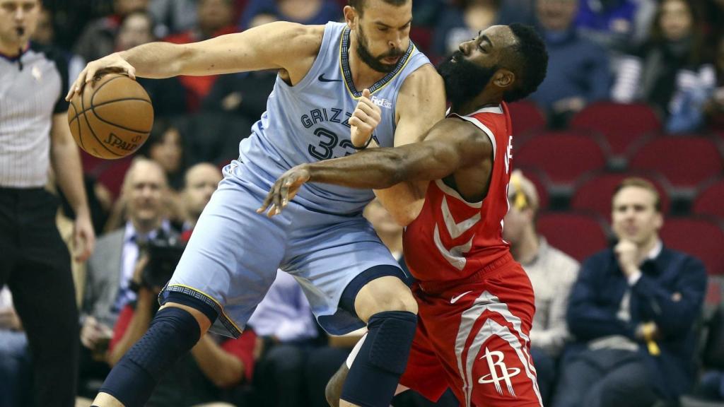 Marc Gasol en el partido contra los Houston Rockets