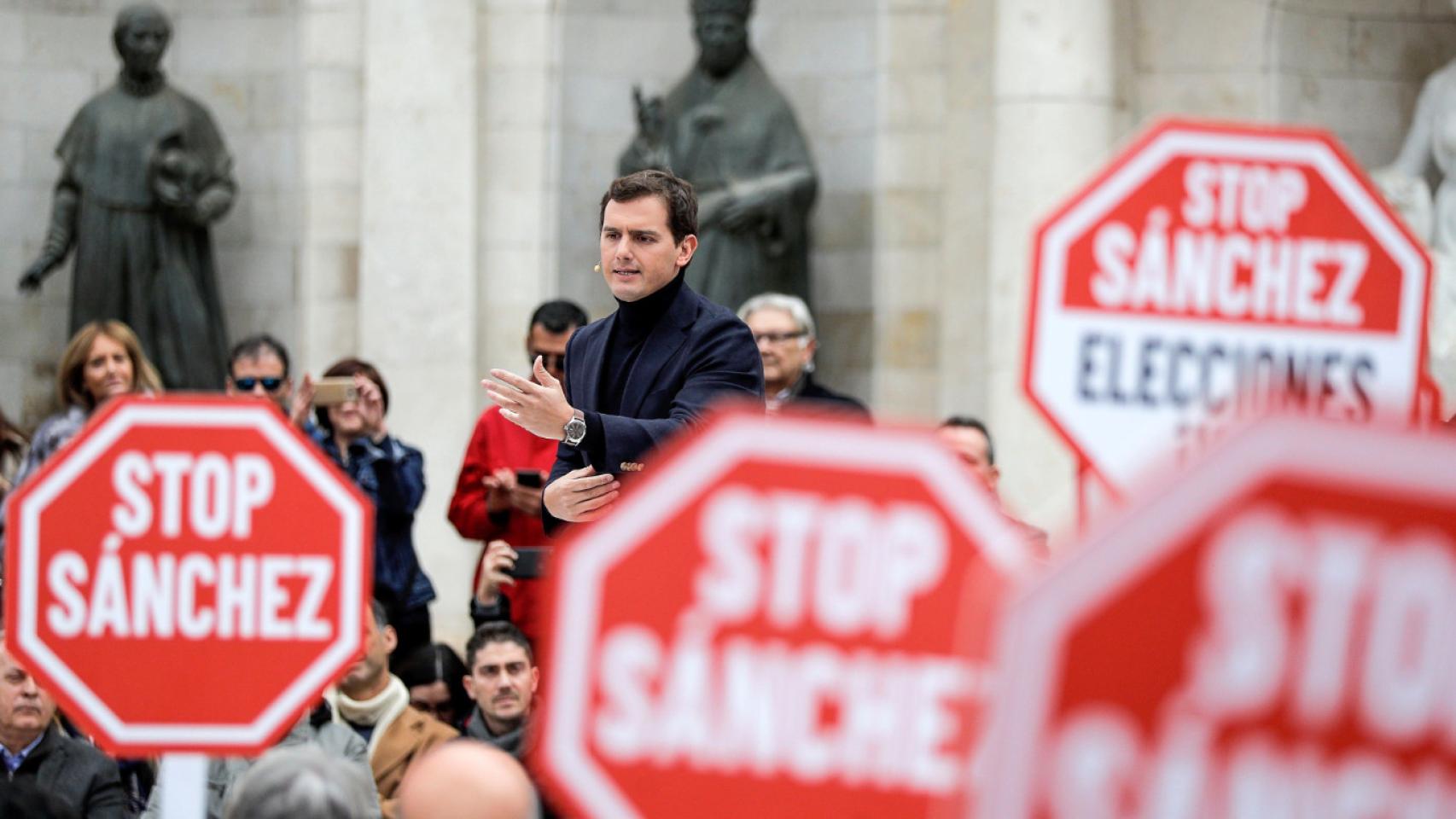 El presidente de Ciudadanos, Albert Rivera, durante su intervención en Valencia.