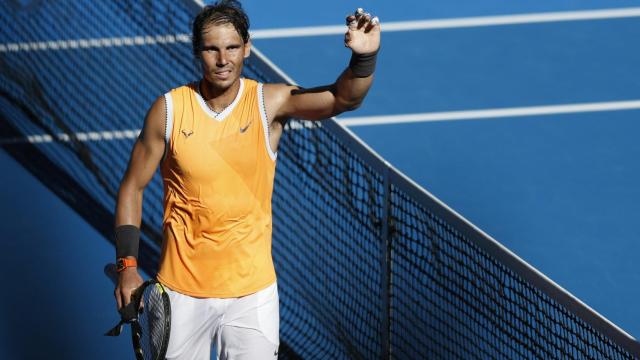 Nadal, tras acabar su partido ante Berdych.