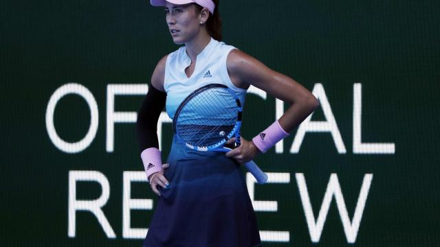 Muguruza, durante su partido contra Pliskova