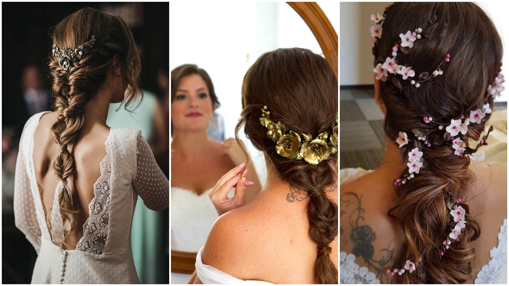 Diferentes tocados para lucir con trenza el día de tu boda.