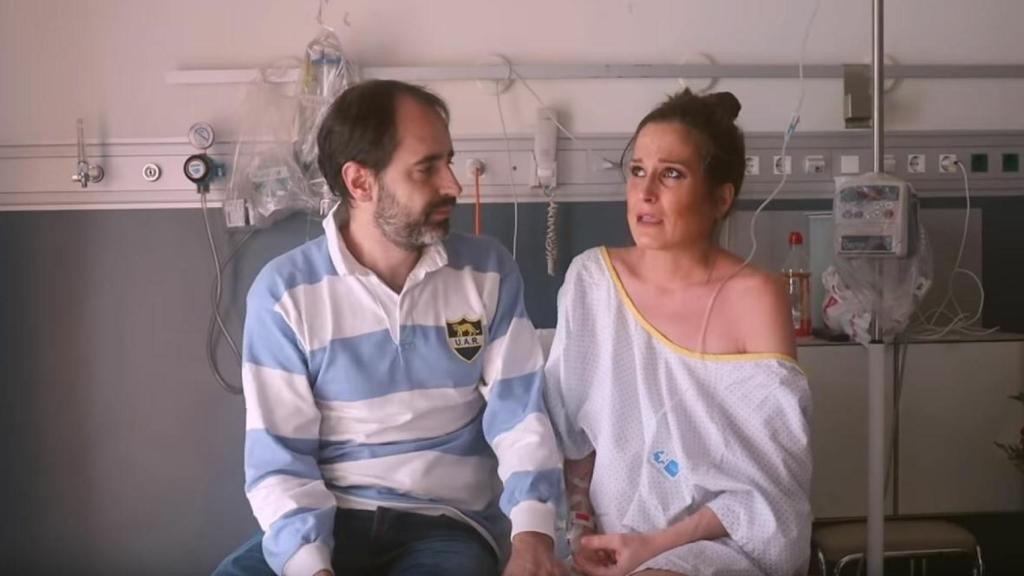 Verdeliss y su marido, en el hospital.