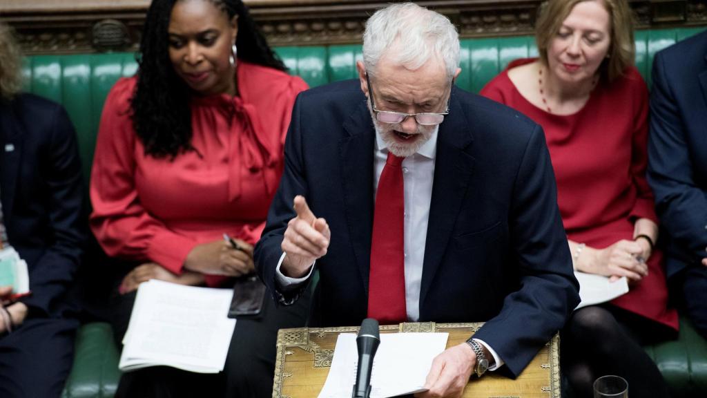 Jeremy Corbyn en el Parlamento británico.