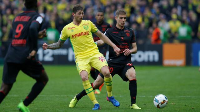 Emiliano Sala, en un partido con el Nantes