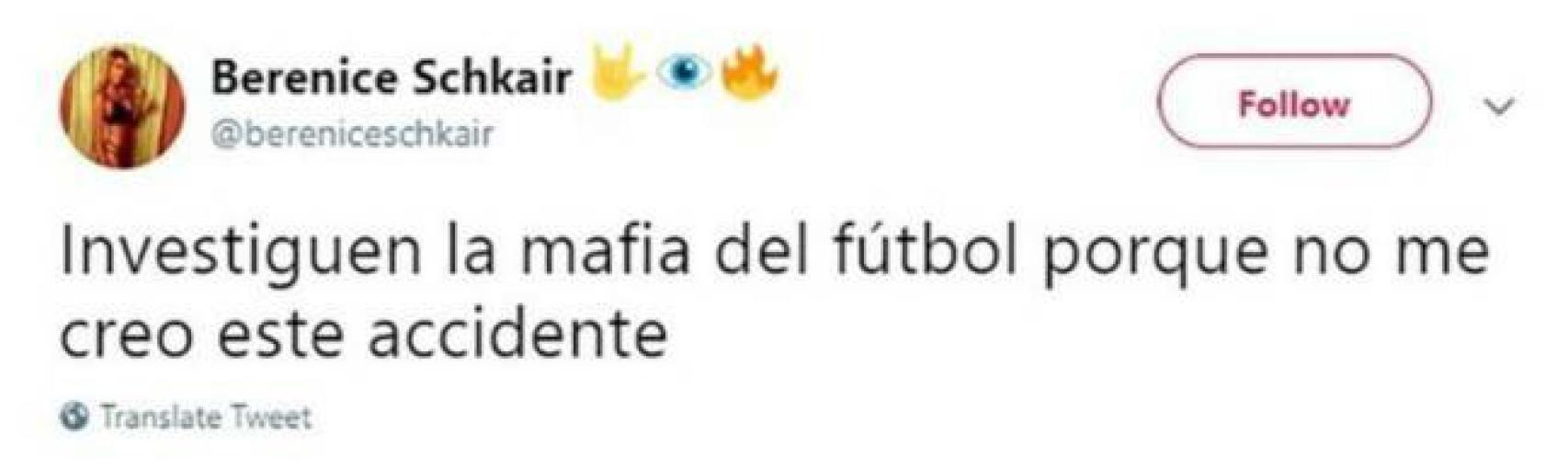 Berenice Schkair, exnovia de Emiliano Sala pone un tuit por la investigación del futbolista.