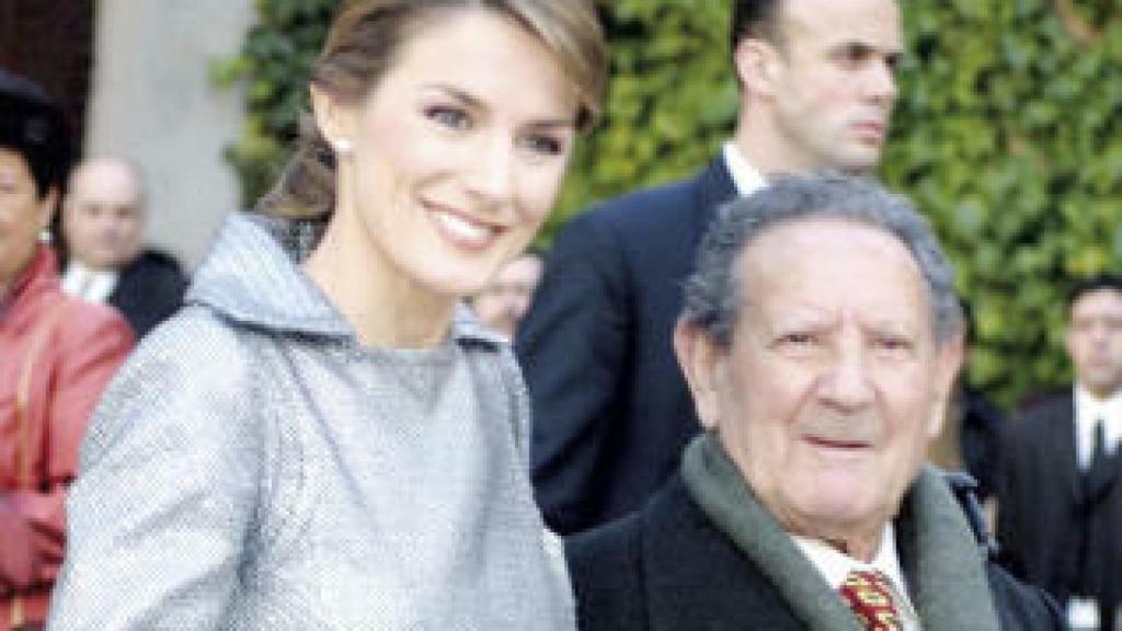 La reina Letizia junto a su abuelo 'Paco' Rocasolano