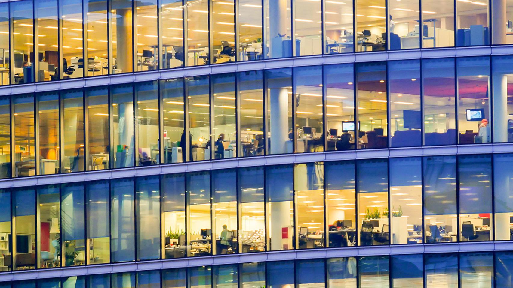 Un espacio de oficinas en plena actividad.