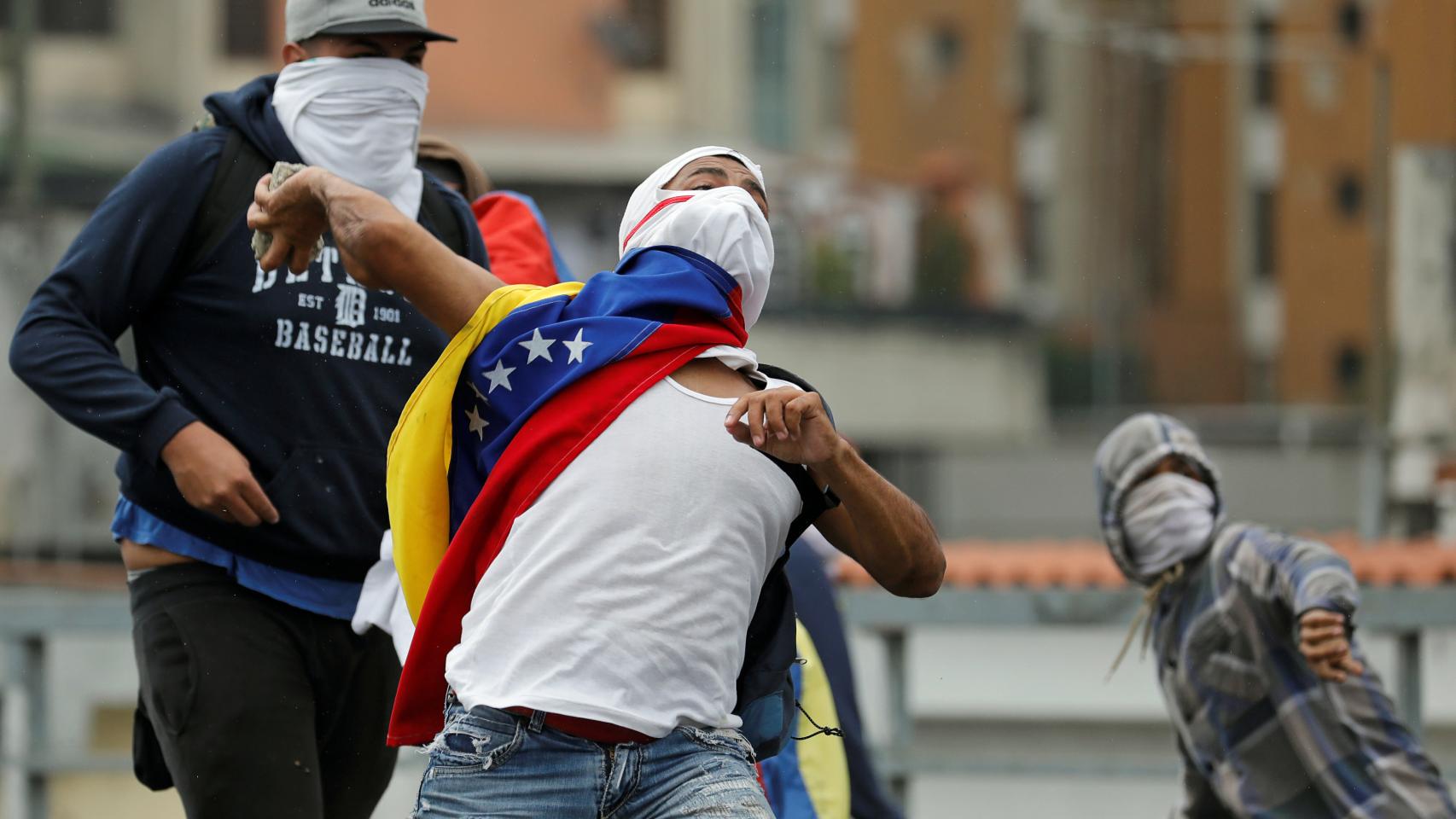 Multitudinaria protesta en Caracas contra el régimen de Maduro.