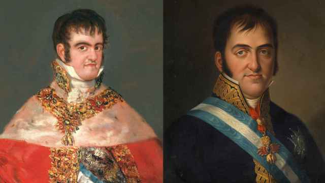 Dos retratos de Fernando VII.