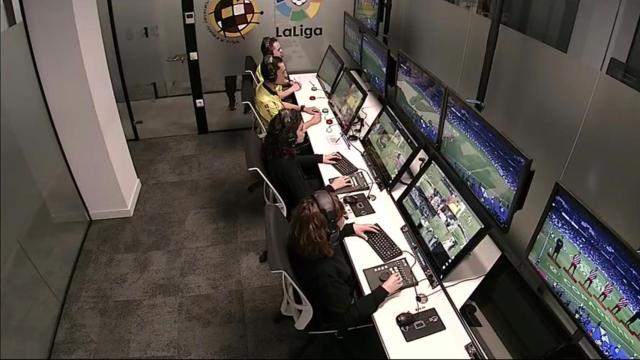 La sala del VAR en el Real Madrid - Girona de Copa del Rey