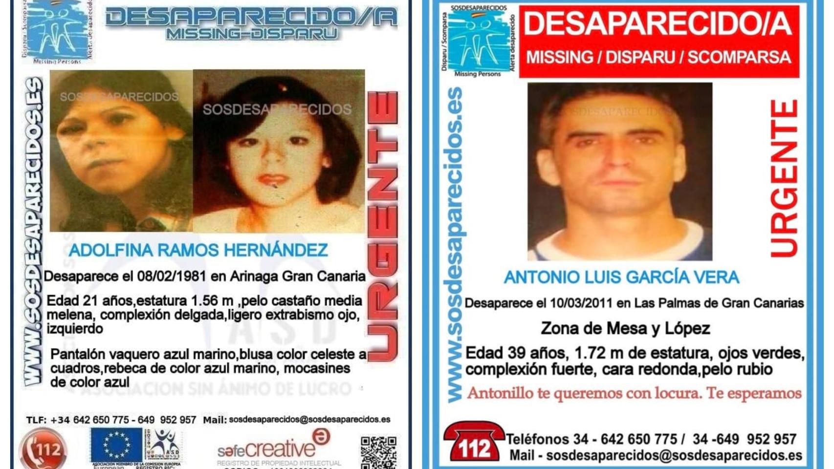Adolfina Ramos Hernández y Antonio Luis García Vera, desaparecidos