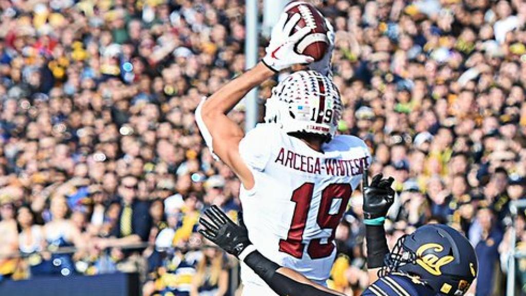 Arcega-Whiteside recepciona un pase. Foto: Twitter (@StanfordFball)