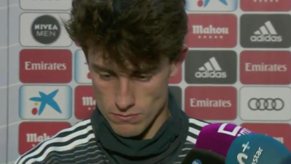 Álvaro Odriozola, en zona mixta