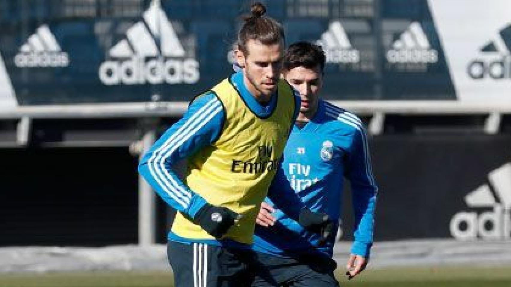 Bale se entrena en Valdebebas