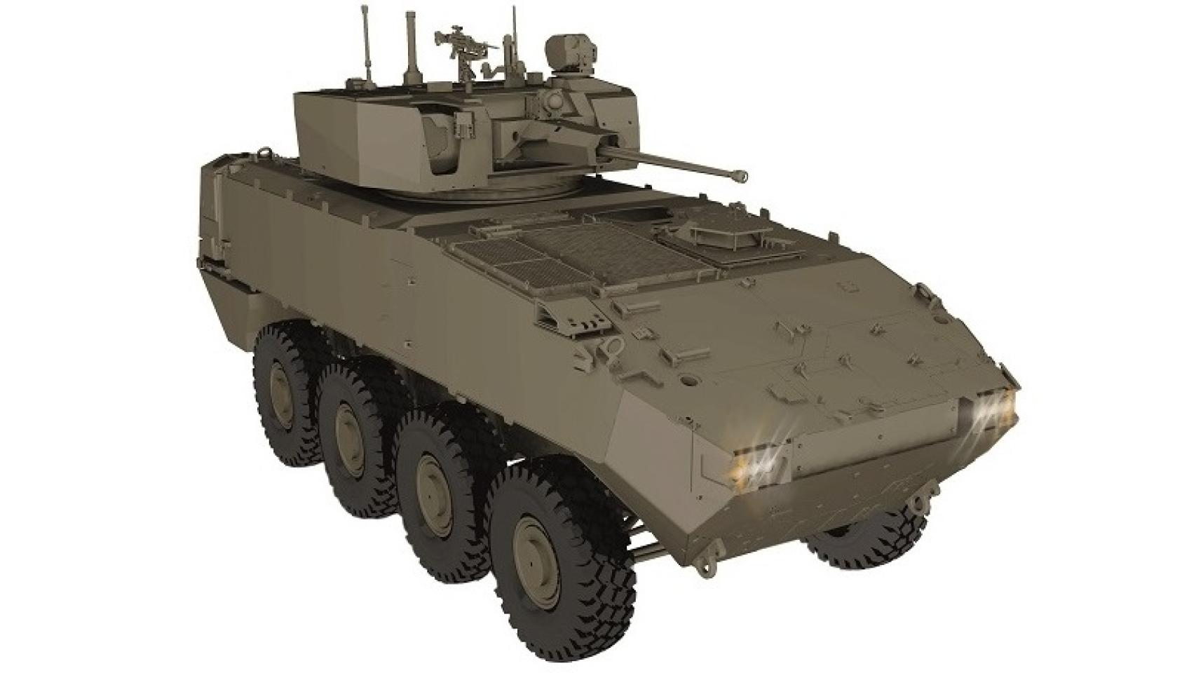 Prototipo del 8x8 dragón que el Ejército incorporará en sus brigadas.