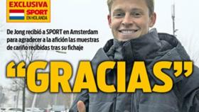 Portada del diario Sport (26/01/2019)