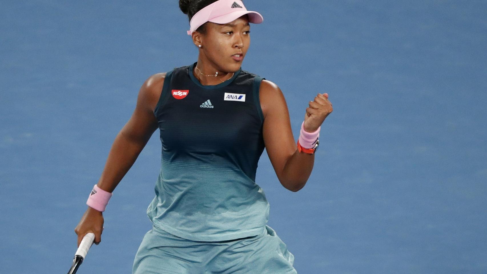 Osaka celebra un punto durante la final del Open de Australia