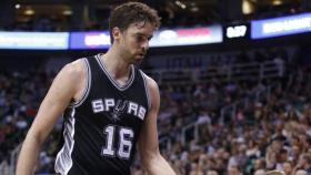 Pau Gasol, con los San Antonio Spurs