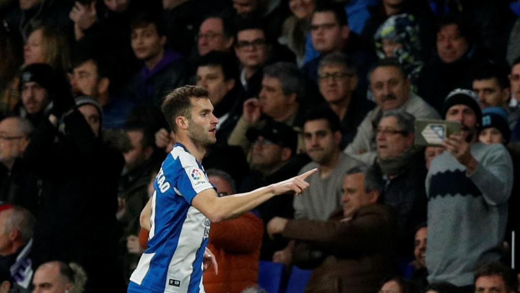 Leo Baptistao celebra su gol al Real Madrid