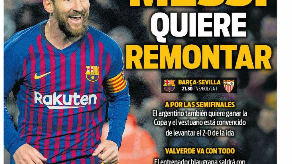 Portada del Diario Sport (30/01/2019)