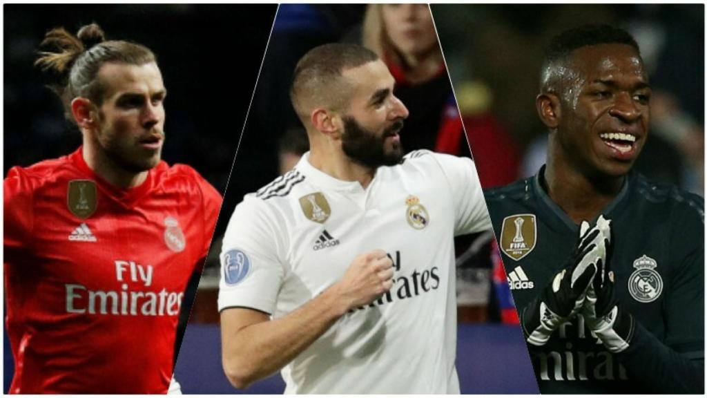 Bale, Benzema y Vinicius Júnior