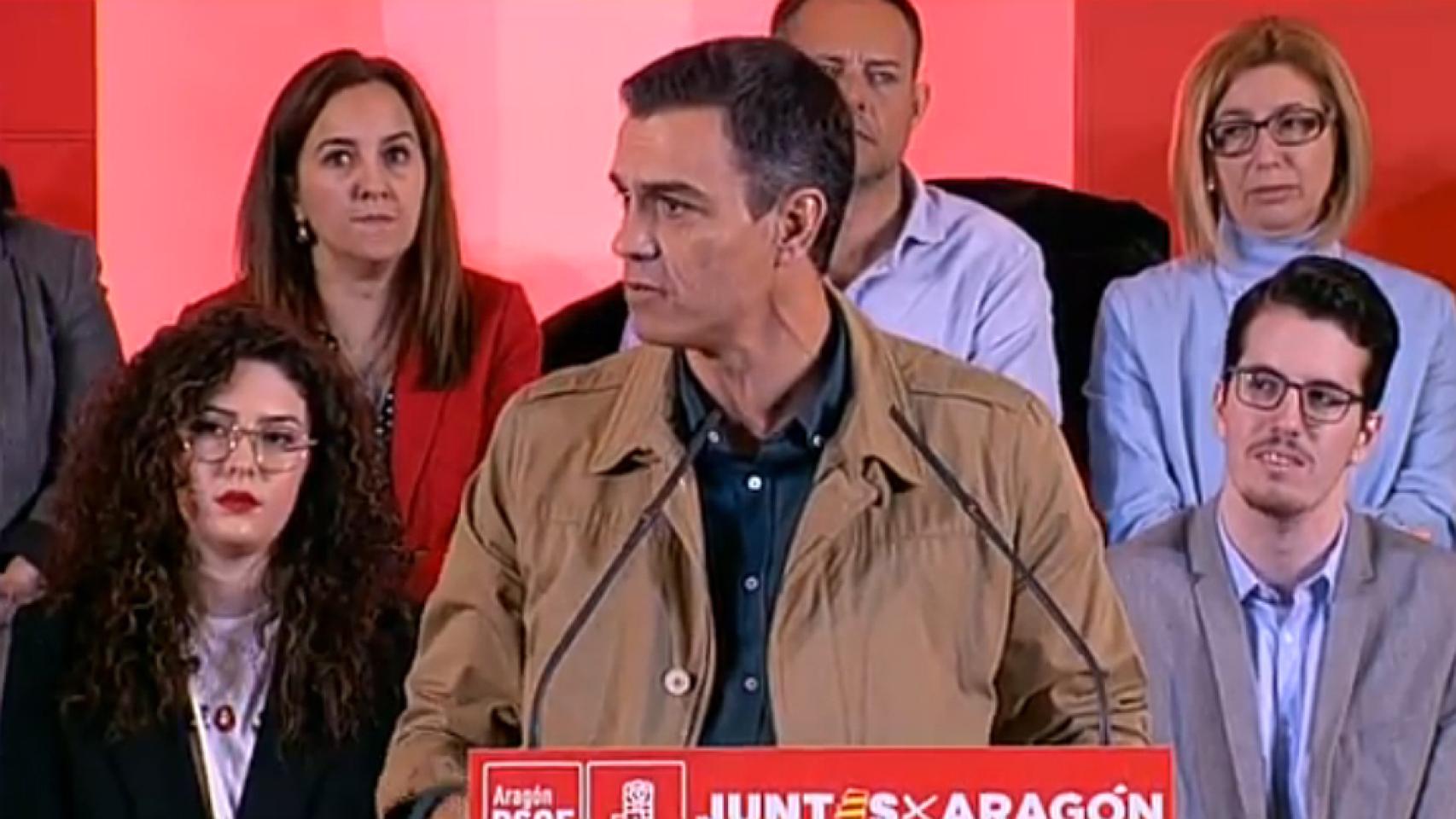 Pedro Sánchez , en Zaragoza.