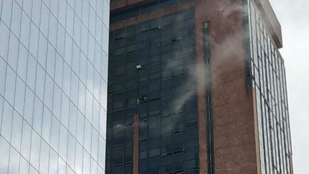 Incendio en el Hotel Las Naciones en Buenos Aires, Argentina.