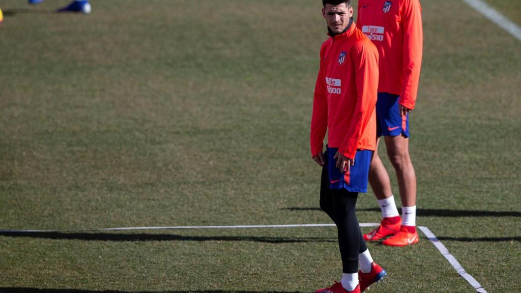 Morata, durante un entrenamiento