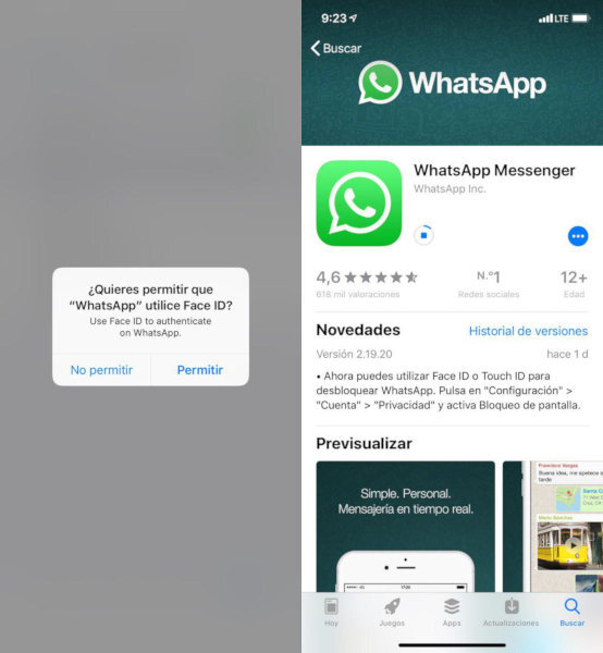 whatsapp faceid 1