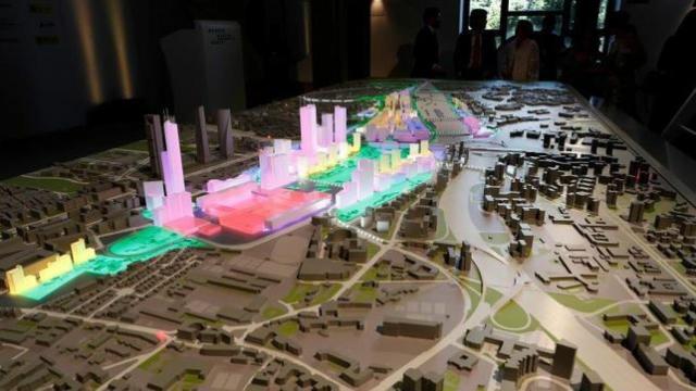 Maqueta de la Operación Chamartín, que prevé urbanziar 3,3 millones de metros cuadrados en Madrid.