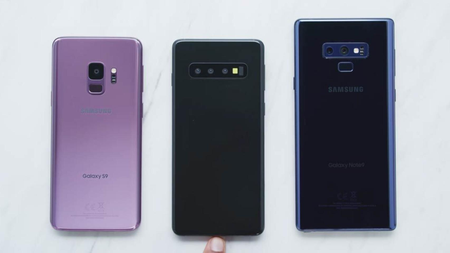 Así son los Samsung Galaxy S10: en vídeo y comparados con S9 y Note 9