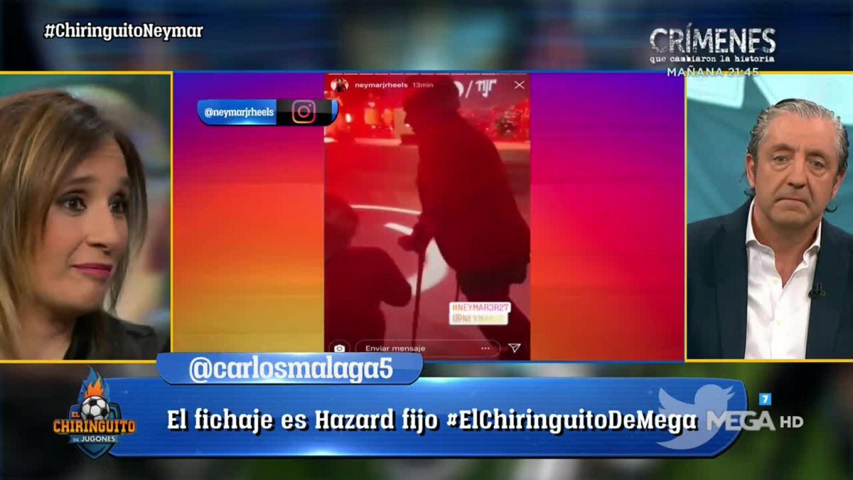 Rocío Martínez en El Chiringuito. Foto Twitter:(@elchiringuitotv)