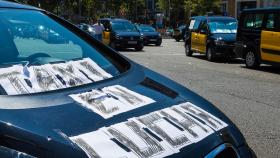 Una de las manifestaciones de taxistas del últimos mes en Barcelona.