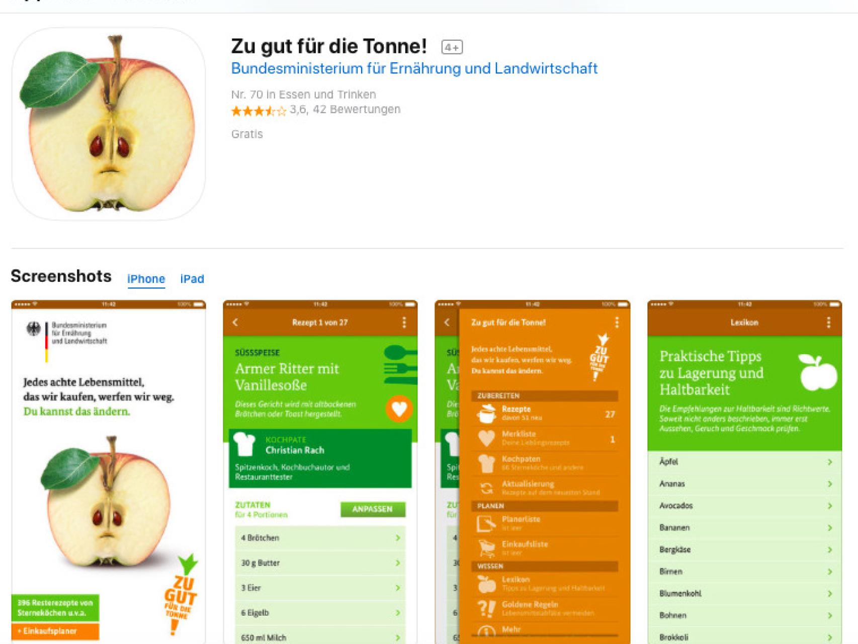 La app de Merkel para aprovechar restos de comida