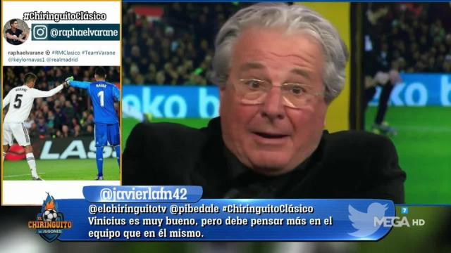 D'Alessandro en El Chiringuito. Foto: Twitter. (@elchiringuitotv)