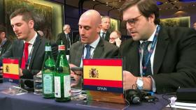 Luis Rubiales, en el congreso de la UEFA