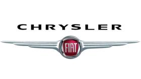 Los logos de Fiat y Chrysler en una imagen de archivo