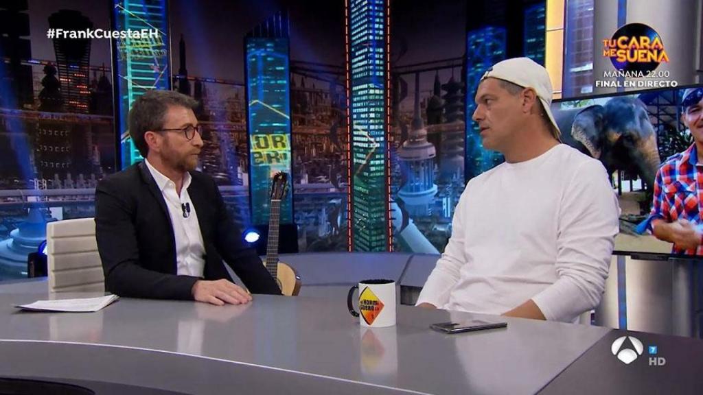 Frank Cuesta y Pablo Motos durante 'El Hormiguero'